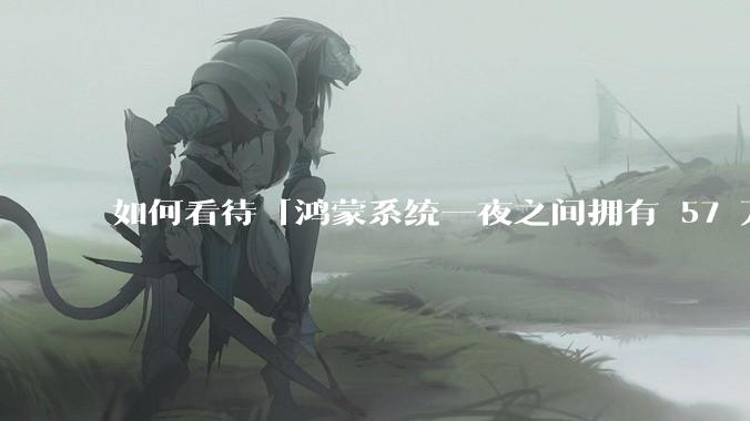 如何看待「鸿蒙系统一夜之间拥有 57 万个 App」这一说法？
