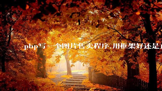 php写一个图片售卖程序,用框架好还是直接写好?